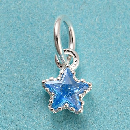 925 Sterling Silver Birthstone Charms STER-G035-01C-03-1