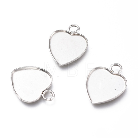 Non-Tarnish 304 Stainless Steel Pendant Cabochons Settings for Fashion Jewelry X-STAS-M283-01P-A-1