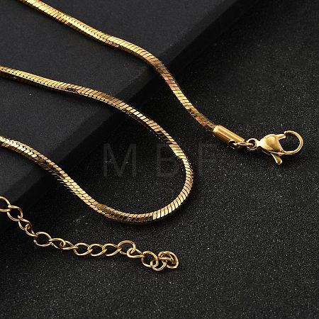 2MM 304 Stainless Steel Snake Chain Necklaces for Women Men LS-STAS-V011-04D-G-1