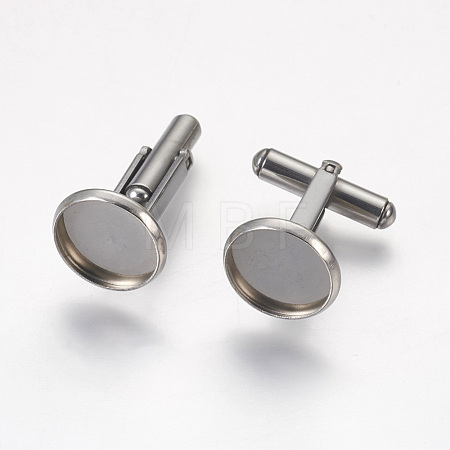 Tarnish Resistant 304 Stainless Steel Cuffinks STAS-G187-23P-12mm-1