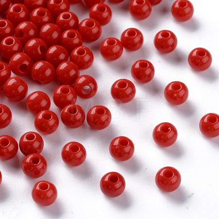 Opaque Acrylic Beads MACR-S370-C6mm-A14-1