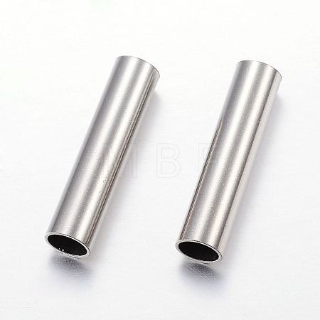 Tarnish Resistant 304 Stainless Steel Tube Beads STAS-P128-08-1