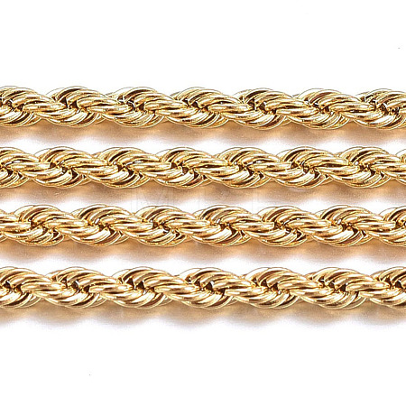 Handmade Ion Plating(IP) 304 Stainless Steel Rope Chains STAS-P203-F02-1