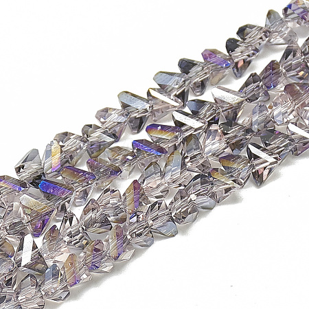 Electroplate Glass Beads Strands X-EGLA-Q103-A01-1