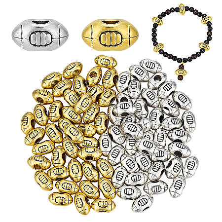 80Pcs 2 Colors Zinc Alloy European Beads FIND-PH0061-74-1