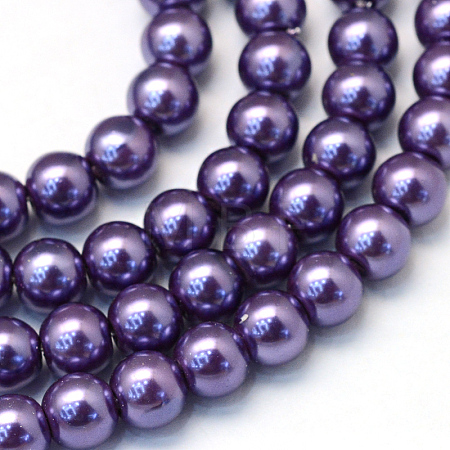 Baking Paint Glass Pearl Bead Strands HY-Q003-3mm-59-1