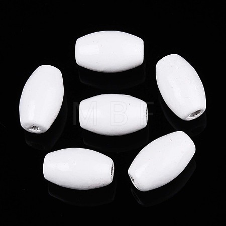 Spray Painted Schima Wood Beads WOOD-T032-29B-02-1