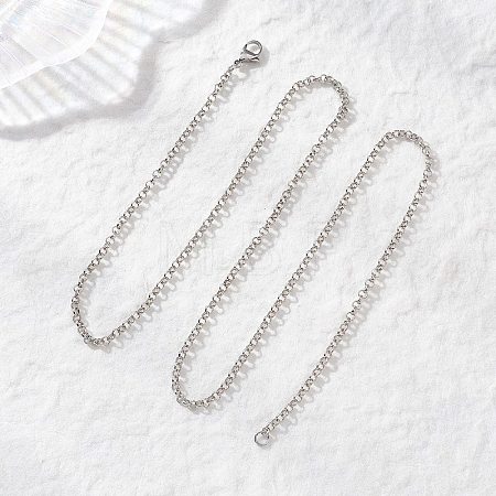 3MM 304 Stainless Steel Rolo Chain Necklaces NJEW-JN05622-01-1