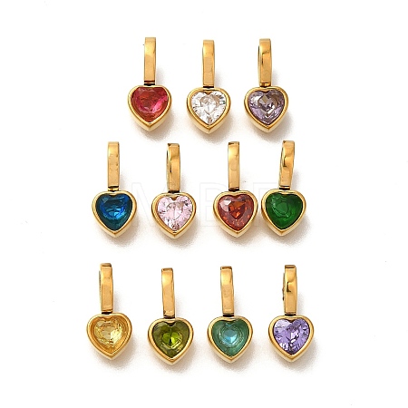 Ion Plating(IP) 304 Stainless Steel Rhinestone Pendants STAS-A104-10G-1