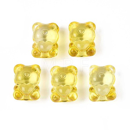 Baking Paint Transparent Glass Beads DGLA-N018-02J-1