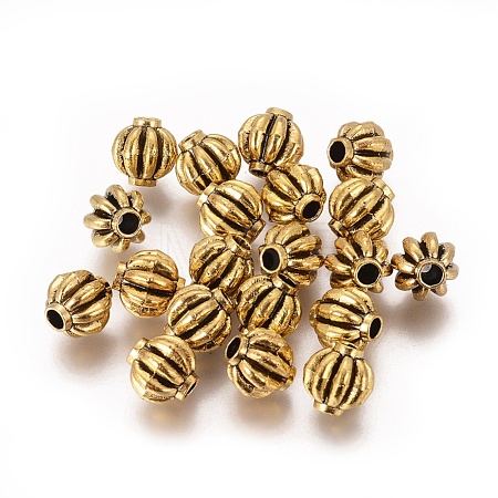 Tibetan Style Spacer Beads X-TIBEB-Q007-AG-LF-1