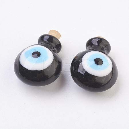 Handmade Lampwork Perfume Bottle Pendants LAMP-P044-H04-1