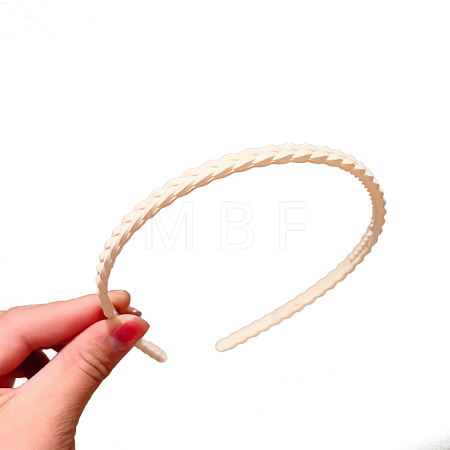 Resin Braided Thin Hair Bands OHAR-PW0003-191I-1