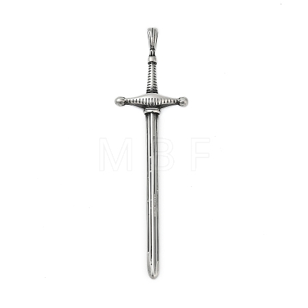 304 Stainless Steel Big Pendants STAS-Z097-16AS-1