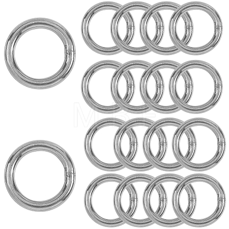 20Pcs 304 Stainless Steel Closed Jump Rings STAS-SP0001-85A-1