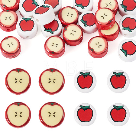 20Pcs 2 Styles Christmas Theme Handmade Porcelain Beads PORC-TA0001-54-1