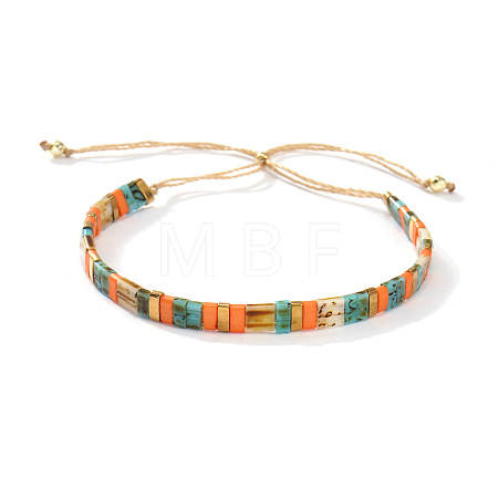 Bohemian Glass Seed Bead Slider Bracelets for Women VC8065-5-1
