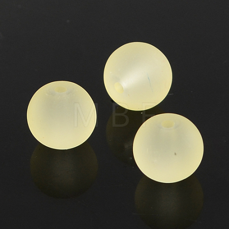 Baking Paint Transparent Glass Bead Strands X-GLAA-S031-10mm-23-1