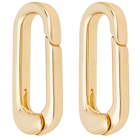2Pcs Brass Spring Gate Rings KK-BBC0024-20G-02-1