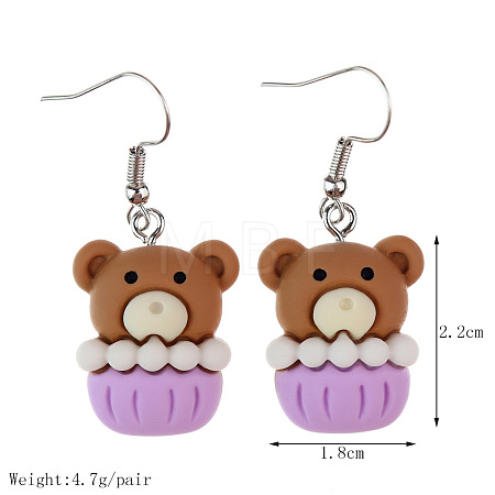 Food Theme Resin Dangle Earrings FS-WGC167F-04-1