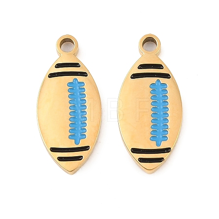 304 Stainless Steel Enamel Pendants STAS-Z190-07G-02-1