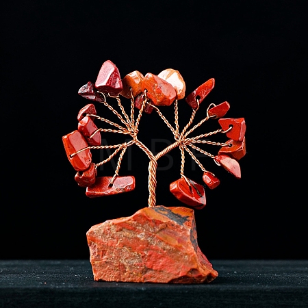 Natural Red Jasper Chips Tree Decorations PW-WG47948-04-1