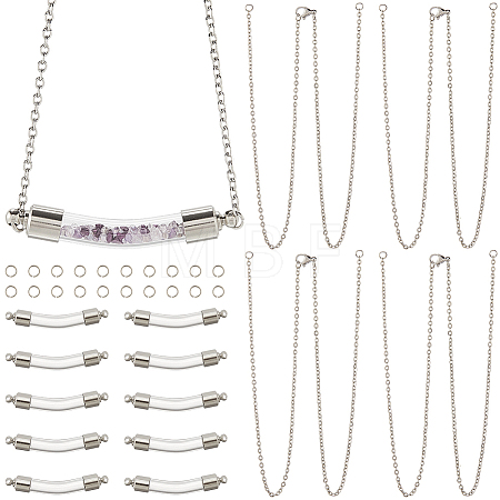 10Pcs 304 Stainless Steel Pendants Necklaces NJEW-SC0001-42-1