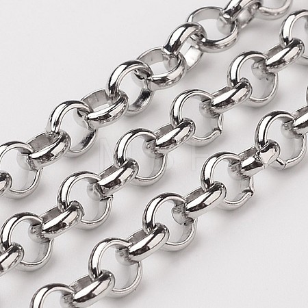 Tarnish Resistant 304 Stainless Steel Rolo Chains CHS-L015-52-1