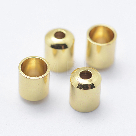 Brass Cord Ends KK-K206-05G-1