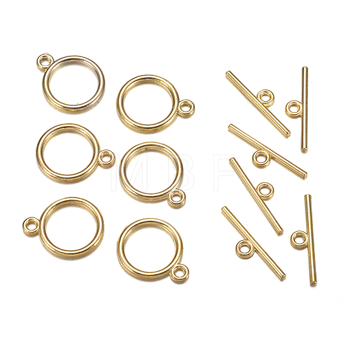 Tibetan Style Toggle Clasps TIBE-A12208-G-NR-1