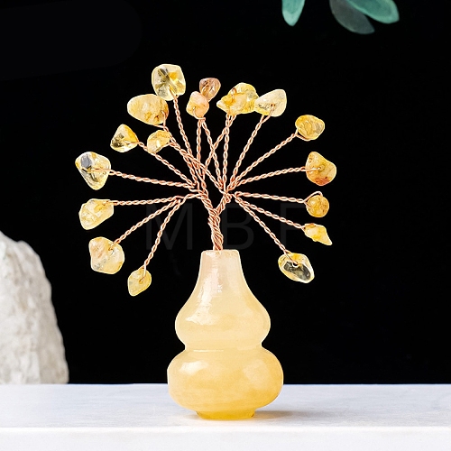 Natural Citrine Chips Tree of Life Decorations PW-WGCDFFC-06-1