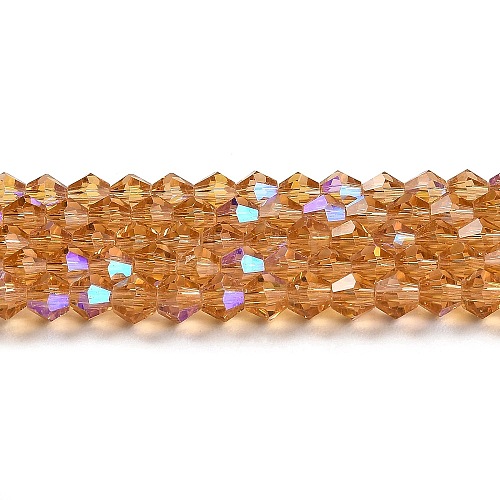 Transparent Electroplate Glass Beads Strands EGLA-A039-T2mm-L18-1