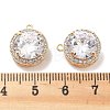 Brass Micro Pave Cubic Zirconia Pendants KK-M102-40G-3