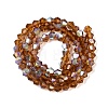 AB Color Plated Transparent Glass Beads Strands GLAA-G127-01-02Q-3