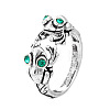 Brass and Rhinestone Cuff Open Rings FS-WGAACF4-01-5
