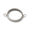 304 Stainless Steel Open Back Bezel Connector Charms STAS-B126-05C-P-1