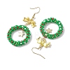 Handmade Seed Beads Dangle Earrings EJEW-MZ00140-3