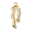 Brass Micro Pave Cubic Zirconia Pendants KK-B122-03D-04G-1