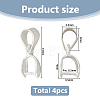 4Pcs 925 Sterling Silver Ice Pick Pinch Bails FIND-HS0002-08B-2