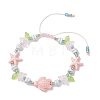 Synthetic Turquoise & Natural Howlite & Imitated Pearl Acrylic Beads Beaided Bead Bracelets BJEW-MZ00343-01-3