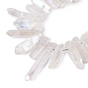 Spray Painted Electroplate Natural Quartz Crystal Points Beads Strands G-Q610-02J-3