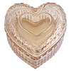 Embossed Heart Transparent Glass Jewelry Storage Boxes with Lid AJEW-HY0003-62B-1