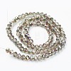 Electroplate Transparent Glass Beads Strands EGLA-A034-T8mm-R16-2