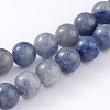 Dyed & Heated Natural Blue Aventurine Beads Strands G-I199-24-6mm-1