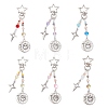 Glass Bead & Alloy Pendant Decorations HJEW-JM03016-2