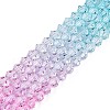 Gradient Color Baking Paint Glass Bead Strands X1-DGLA-A039-T2mm-A05-4