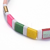 Rectangle Glass Seed Beads Stretch Bracelets BJEW-JB05298-02-2