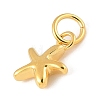 925 Sterling Silver Starfish Charms with Jump Rings STER-R013-01G-2