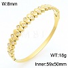 304 Stainless Steel & Crystal Rhinestone Hinged Bangles for Women WGC712A-02-1