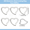 SUNNYCLUE 50Pcs 304 Stainless Steel Linking Ring STAS-SC0007-50-2
